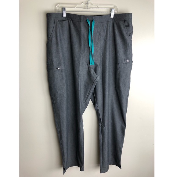 FIGS Yola Gray Scrub Pants - Picture 2 of 8